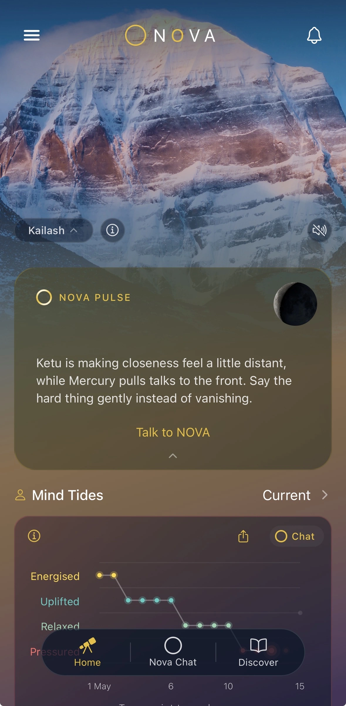 Nova Home, daily pulse and mind tides