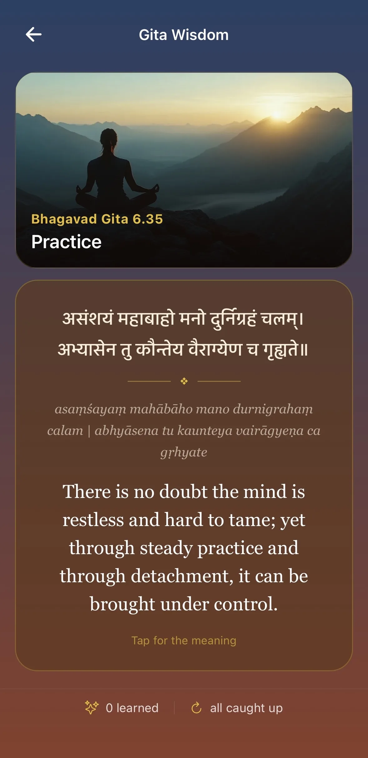 Nova Gita Wisdom, a verse to live by each week
